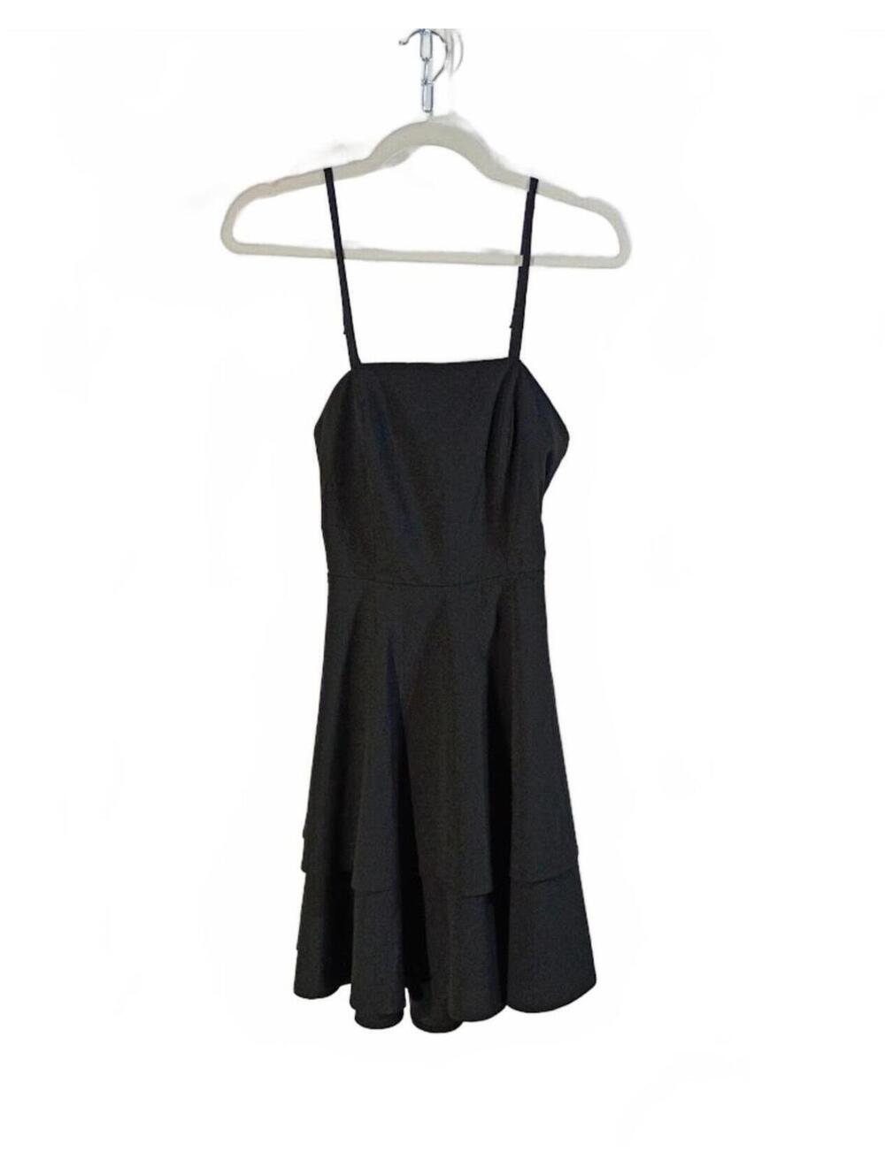 Black Sleeveless Dress with Tie Back Detail Size S